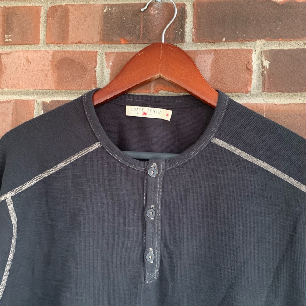 Agave Denim Black Long Sleeve Top Men’s US Medium Regular - Picture 2 of 8